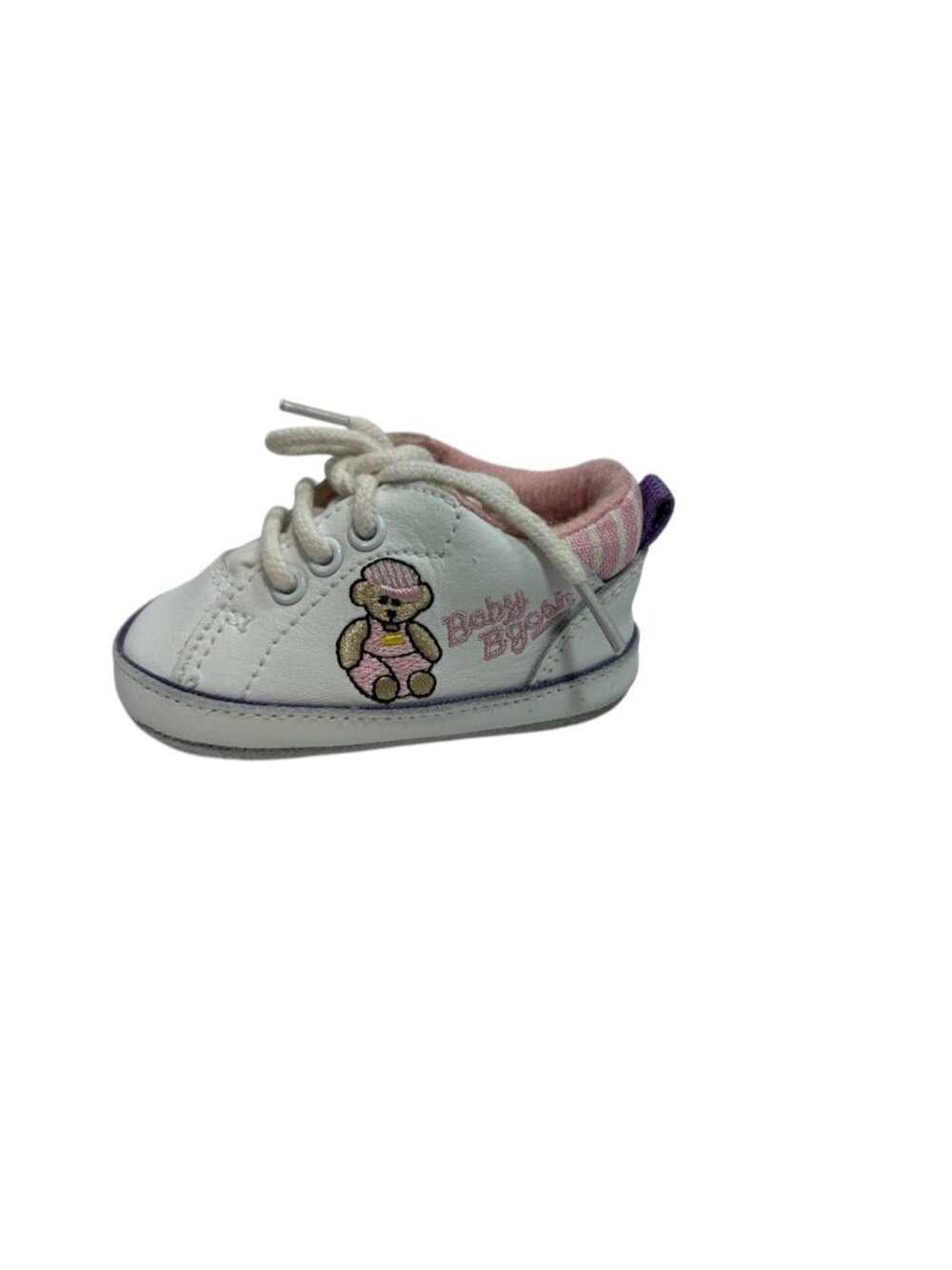 NOS Vtg Baby B'Gosh Baby Girls Victoria White Crib Shoes Sz 1 6 - 12 Mos Leather